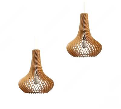 北欧螺旋网状吊灯3D模型下载